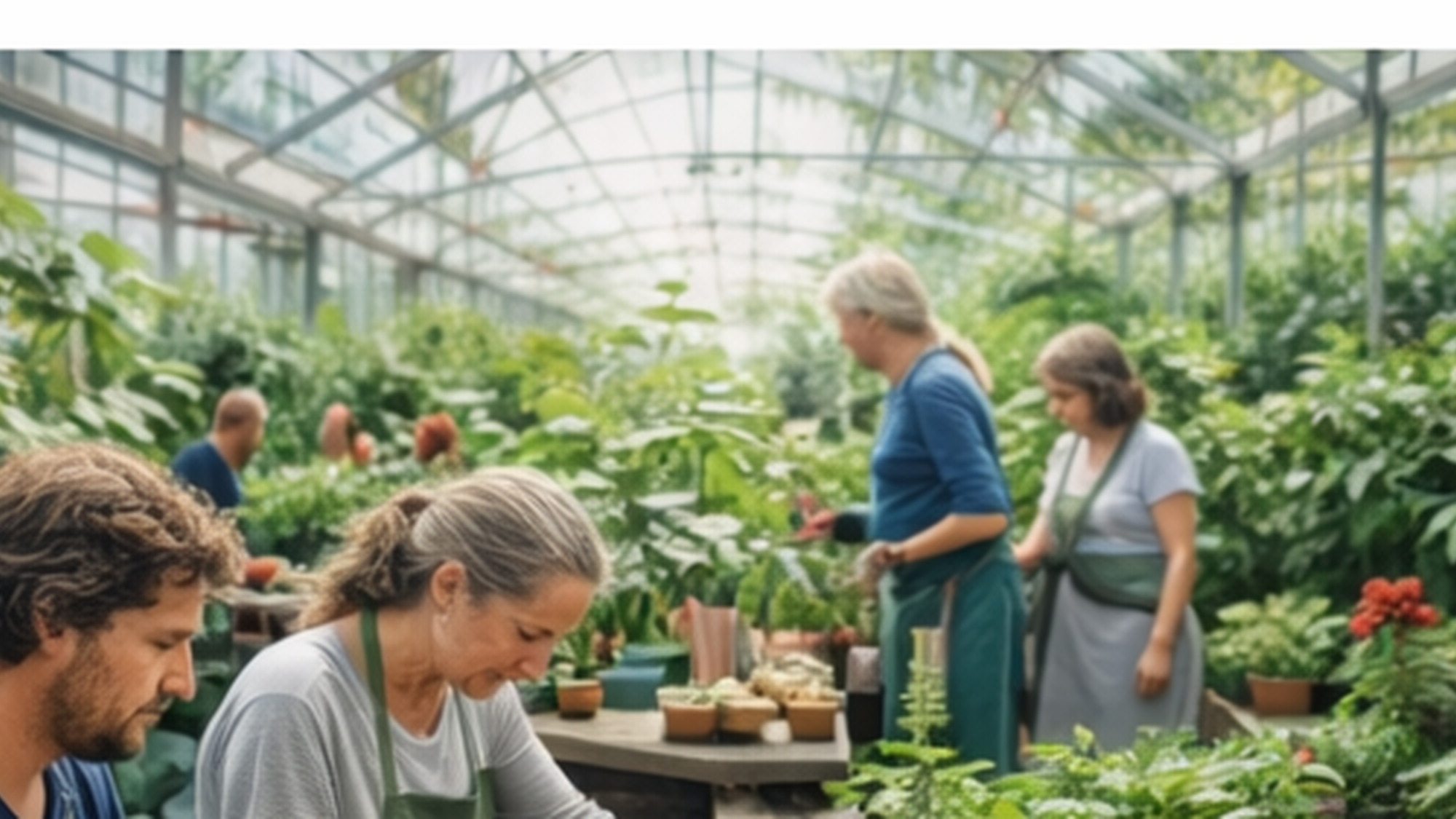 Kas met koffieplanten bij Samengoed